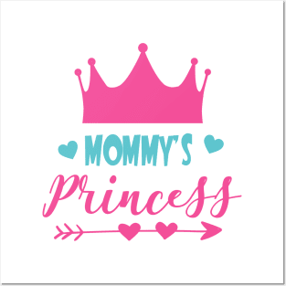 Mommy's Princess, Little Princess, Crown, Hearts Posters and Art